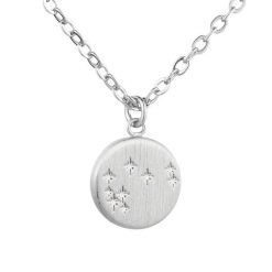 Necklace | Round Matariki - Silver Plated