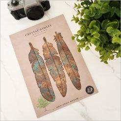 MDF Pop Outs - Copper Patina Feathers