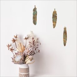 MDF Pop Outs - Copper Patina Feathers