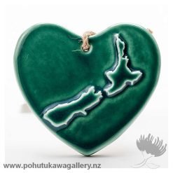 Small Hanging Heart | Green NZ Map