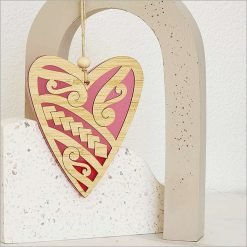 Hanging Acrylic Heart | Patiki - Red
