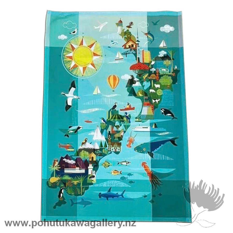 Tea Towel | NZ Map