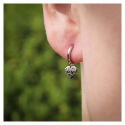 Boxed Hoops | Silver Kawakawa Huggies