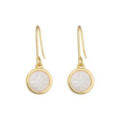 Earrings | White Matariki - Gold Plated