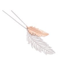 Long Necklace | Double Feathers