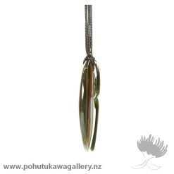 Pounamu Polished Koru x 2 Heart