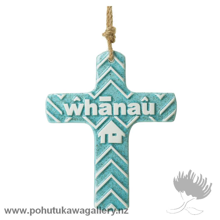 Ceramic Cross | Muriwai Blue Whanau
