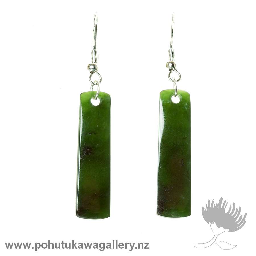 New Zealand Pounamu Drop Earrings